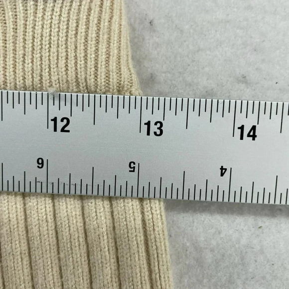 J.ING Wide Leg Pants Womens Sz XS-S Cream Ribbed Loose High Rise Stretch Knitted - Picture 3 of 11